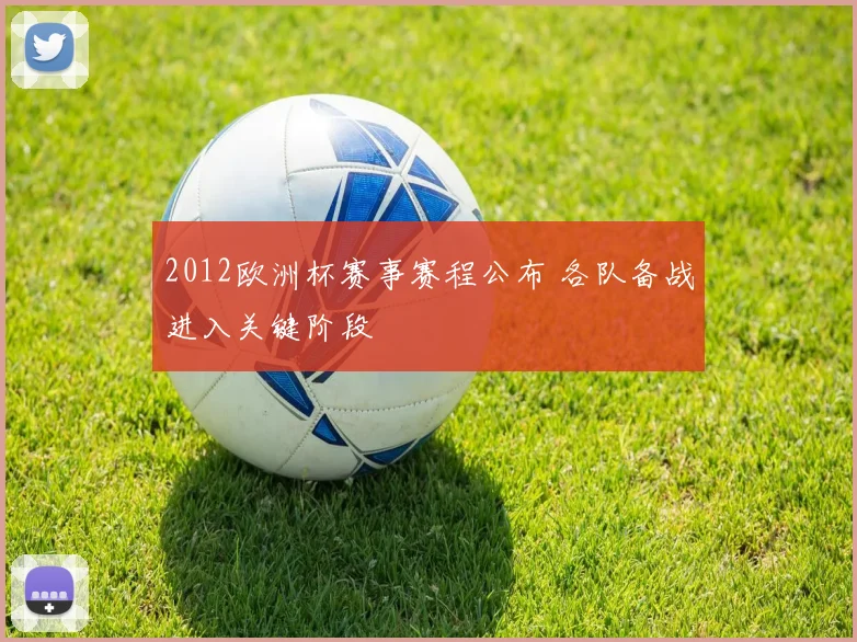 2012欧洲杯赛事赛程公布 各队备战进入关键阶段